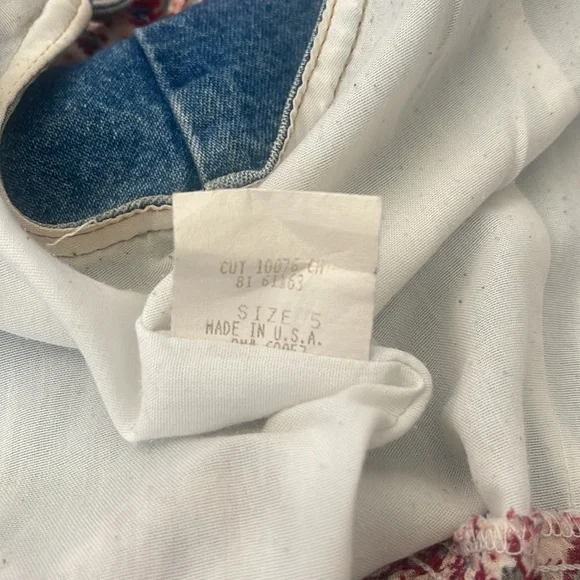 PARIS BLUES Originals, ๐ Vintage Denim Button-Up Corset Top sz 5 Womens DRESS - Picture 10 of 16